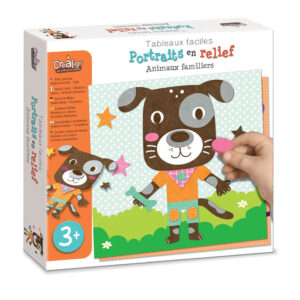 TABLEAU FACILES PORTRAIT EN RELIEF ANIMAUX FAMILIERS