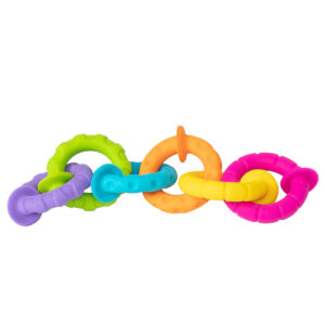 Fat Brain Toys: PIP SQUIGZ - RINGLETS, set de 6 anneaux, en silicone, en blister, 6m+