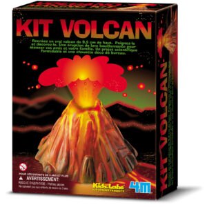 4M Kidzlabs: VOLCAN A MOULER EN PLATRE/ EMBALLAGE  F R A N C A I S, puis faire entrer en éruption avec vinaigre + poudre à lever (baking powder) (non-incl.), 8+