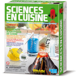 4M Kidzlabs SCIENCE: SCIENCES EN CUISINE / EMBALLAGE  F R A N C A I S, contient 6 expériences de cuisine, instructions détaillées incluses, boîte 17x22x6 cm, 8+