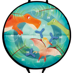 Scratch Active Play: DISKER GAME magnétique / Dinosaure diam.60cm, avec 3 diskers magnétiques, sur carte 61x31x2cm, 3+